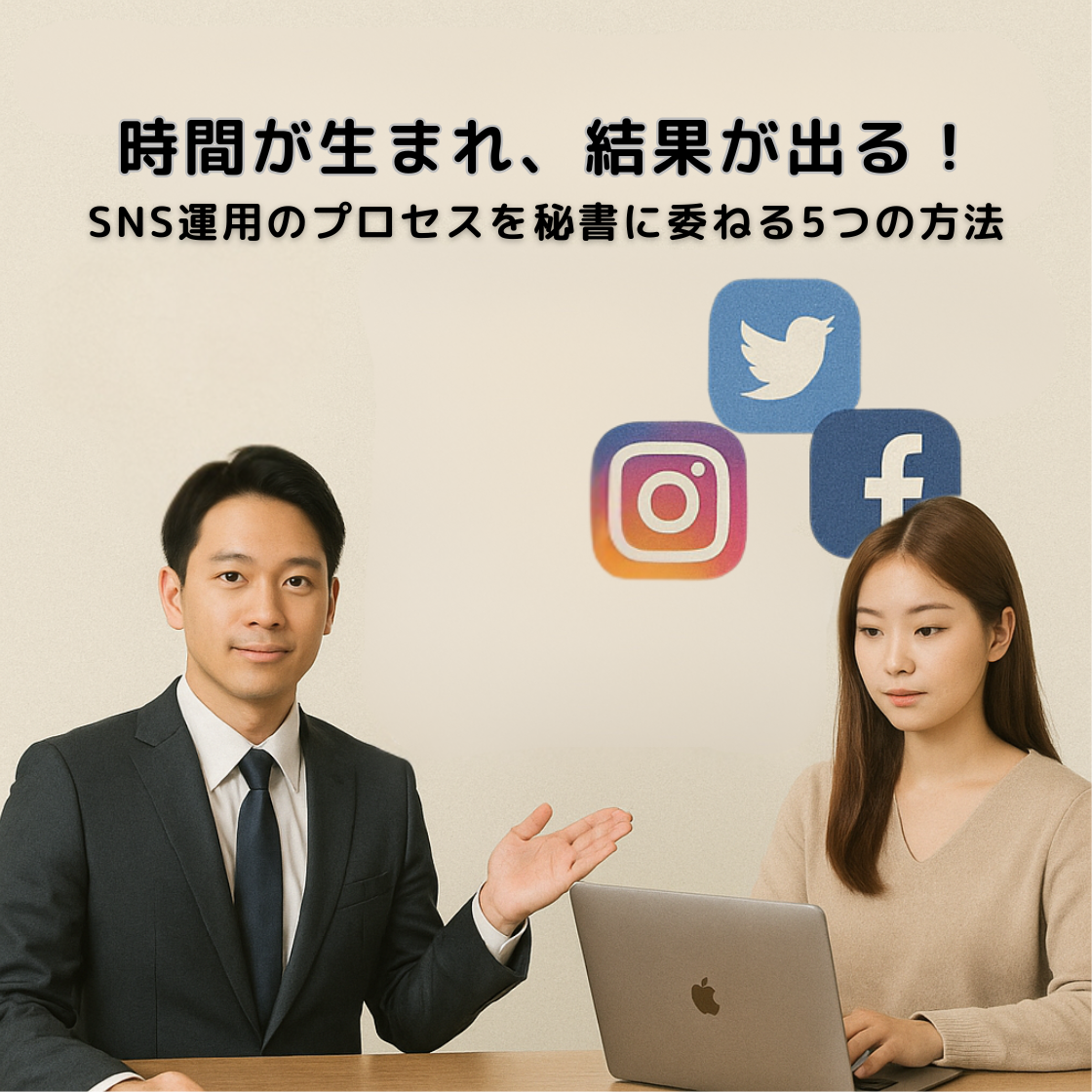 時間が生まれ、結果が出る!SNS運用のプロセスを秘書に委ねる5つの方法